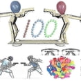 thumbnail image 1 of Headshot WoodBots, Handmade Wooden Shooting Puppets Balloon Game, 2025 New Whack A Balloon Strategy Board Game, Balloons Bamboo Man Battle, 1 of 5
