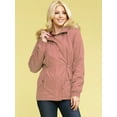 thumbnail image 4 of Made by Johnny Women's Inner Fur Lined Military Anorak Parka Jacket with Detachable Hoodie L MAUVE, 4 of 6