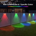 thumbnail image 6 of Solar Fence Lights Outdoor - 2700/4000/6000K 3 Mode, Waterproof LED, Fence Light Solar Powered for Outside, Backyard/Railing/Step/Patio/Wall and Home Improvement, 6 of 13