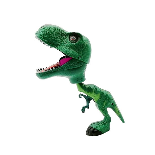 Juguetes de marionetas de mano de dinosaurio, juguetes creativos, juguete complicado, figuras de animales de dinosaurio para niños, regalo para niñas verde