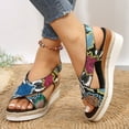 thumbnail image 6 of Lovskoo 2024 Women's Wedge Espadrille Sandals Summer Bohemian Shoes Open Toe Ethnic Dressy Sandals Beach Shoes Multicolor, 6 of 9
