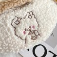 thumbnail image 4 of Bolsa de mano con diseño de oso de peluche suave y cálido para mujer, Mini de cintura con cremallera (blanco) Likrtyny Para Estrenar, 4 of 9