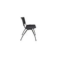 thumbnail image 2 of Maykoosh Modern Muse & Chairs Sets Including Round Breakroom Table - Maple/Chrome Finish, & 4 'M' Stack Chairs, Black - Ergonomic Breakroom Furniture Set For Staff Break Room, Tables & Chair, 2 of 3