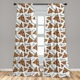 thumbnail image 5 of Ambesonne Pizza Curtains, Doodle Art Style Slices, Pair of 28"x95", Multicolor, 5 of 5