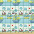 thumbnail image 2 of Ambesonne Summer Fabric by the Yard Upholstery, Sailing Boats of Summer, 1 Yard, Multicolor, 2 of 5
