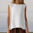 thumbnail image 7 of Women's High Low Hem Sleeveless Shirts Round Neck Split Back Loose Flowy Tank Top 2026 Fashion, 7 of 7