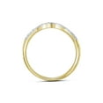 thumbnail image 3 of 14kt Yellow Gold Round Diamond Swirl Bridal Wedding Ring Band Set 1 Cttw, 3 of 3