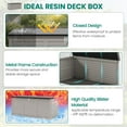 thumbnail image 2 of Seizeen 130GAL Outdoor Storage Box for Patio & Garden, Large Resin Deck Box w/ 2 Handles & Metal Hydraulic, Gray, 2 of 9