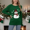 thumbnail image 6 of PFRNLF Ugly Christmas Sweaters for Women Soft Holiday Long Sleeve Crewneck Xmas Snowman Knit Sweaters, 6 of 7