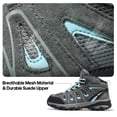 thumbnail image 3 of Botas de senderismo NORTIV 8 SNHB211W impermeables para mujer, talla 8.5, gris/azul, 3 of 9