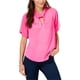 thumbnail image 1 of Rachel Roy Blusa con cuello torcido y abertura para mujer, rosa, pequeña, 1 of 1