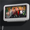 thumbnail image 4 of Wall Mounted Punch-free Shower Phone Protective Case Waterproof Bathroom Cell Phone Mount Touch Screen Rotatable Phone Shelf Box Case White, 4 of 9