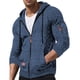 thumbnail image 5 of Ceisia Men's Slim Hooded Full-Zip Color-Accent Heathered Polyester Hooded Jacket Gift, 5 of 6