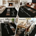 thumbnail image 5 of 6'x9' Area Rugs, Black Indoor Outdoor Area Rug for Living Room Bedroom, Farmhouse Country Vintage Wooden Grain Plaid Washable Bathroom Rugs Kitchen Floor Carpet Mats Home Decor Aesthetic, 5 of 8