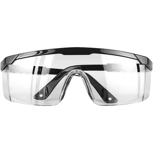 Gafas de seguridad protectoras, gafas de seguridad y antiparras con protectores laterales transparentes, resistentes a rayones, salpicaduras, impactos y protección UV para hombres y mujeres.