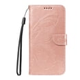 thumbnail image 3 of SaniMore Wallet Case for Samsung Galaxy S20 Ultra, PU Leather Embossed Butterfly Flip Folio Cover Card Holder [Kickstand][Wrist Strap] All Arpund Protective Shockproof Shell, Rosegold, 3 of 18
