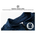 thumbnail image 4 of Chandail à Capuchon à Col Rond pour Femmes d'Hiver, Course, Exercice, Hauts Thermiques, Mise en Forme, Hauts Thermiques, Design Simple, Décontracté, Couleur Unie, Vêtements Chauds, Vêtements, Bleu, 4 of 9