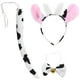 thumbnail image 2 of 1 juego de diadema con orejas de animal y cola de pajarita, accesorio para disfraz de vaca, 2 of 5