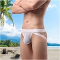 thumbnail image 2 of HVOBTTY Mens Fashion Loose Briefs, Everyday Comfortable Briefs for Men, Men's Casual Solid Color Soft Sports Breathable Lightweight Loose Briefs White, L, 2 of 5