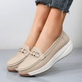 thumbnail image 6 of Mostsola Womens Platform Loafers Trendy Slip on Penny Loafers Casual Comfort Walking Shoes, 6 of 9