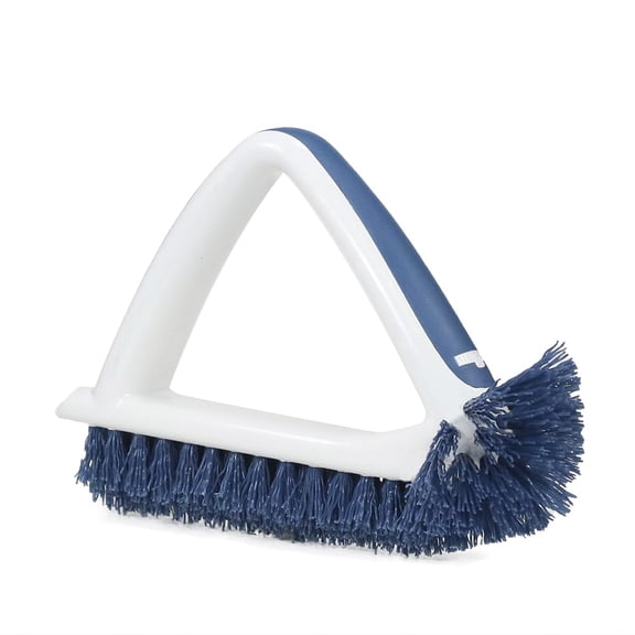 Unger Grout and Corner Scrubber 979870 - Stiff Blue Bristle Scrub Brush - Bathroom Cleaning