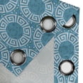 thumbnail image 5 of Ambesonne Aqua Grommet Curtain, Greek Meander Mosaic Tile, 50" x 63", Blue Green White, 5 of 6