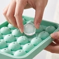 thumbnail image 5 of Round Ice Cube Tray BPA Free Silicone Flexible Easy Release 1.1 Inch x 25PCS Small Ice Ball Maker Mold for Whiskey, Cocktail, Chilling (Pink), 5 of 5