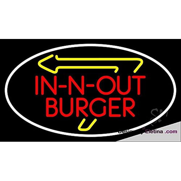 Real Neon Led Tubes In N Out With Arrow Led Sign Handmade Lamp Neon Signs For Wall Decor