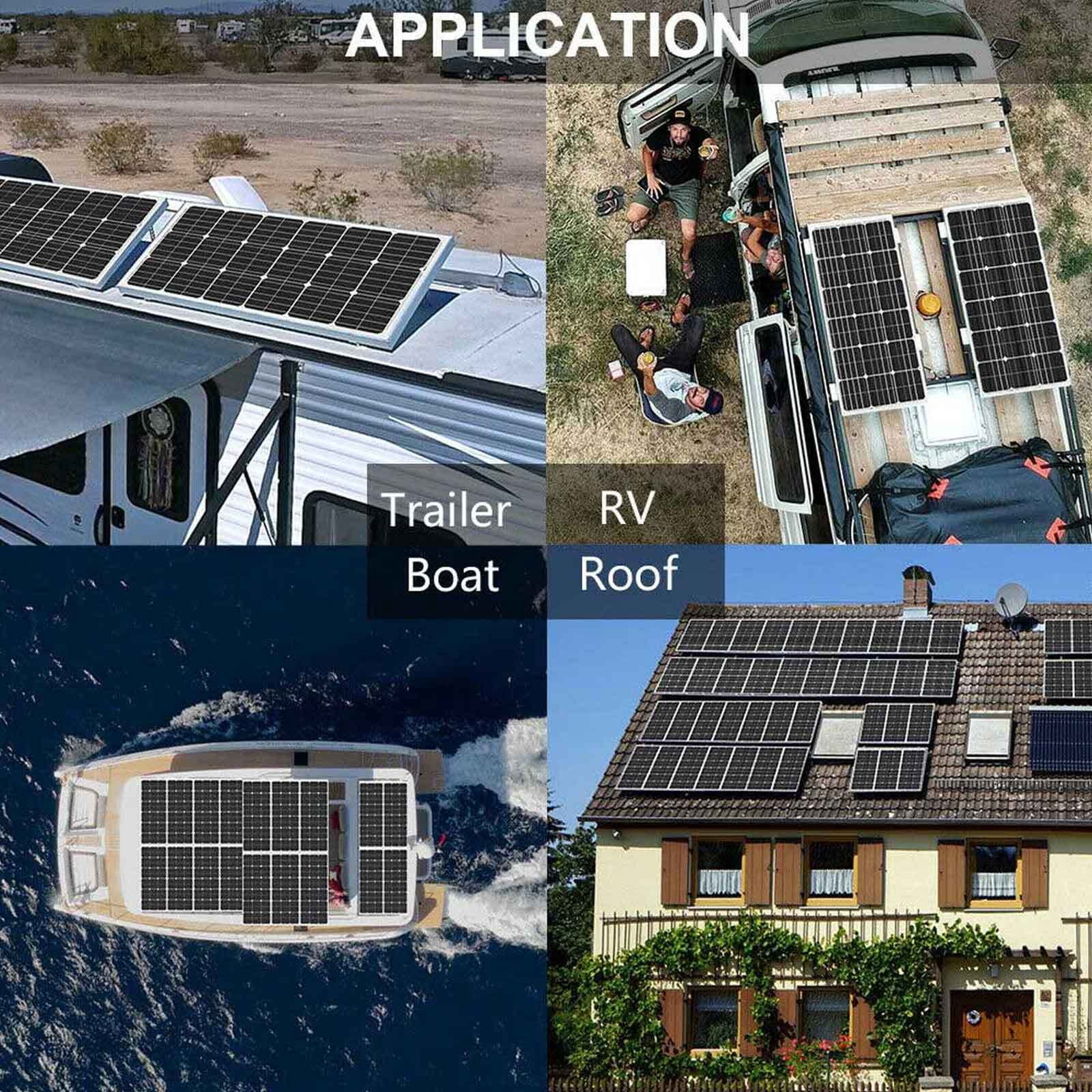 400W 12V Solar Panel Mono High Efficiency PV Module for RV Home Caravan Camping