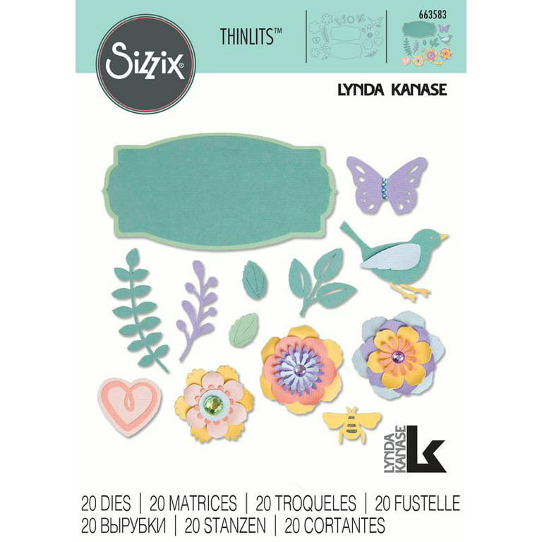 Fustella scrapbooking Sizzix Thinlits Layered Spring - Uova e Conigli -  art. 664358 - Sizzix