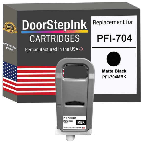 DoorStepInk Ink Cartridge for Canon PFI-704 700ML Matte Black Compatible with Canon PFI-iPF8400 iPF8400S iPF8410 iPF8300 iPF8300S