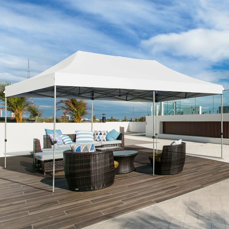 Gymax 10'x20' Pop up Canopy Tent Folding Heavy Duty Sun Shelter