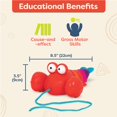 thumbnail image 3 of B. juguetes de Battat Juguete de langosta para arrastrar – Empujar o tirar – Waggle-A-Longs™ – Pinchy Pat™ – Juguete para caminar con cuerda – Bebé, niño pequeño, niños – 18 meses +, 3 of 4