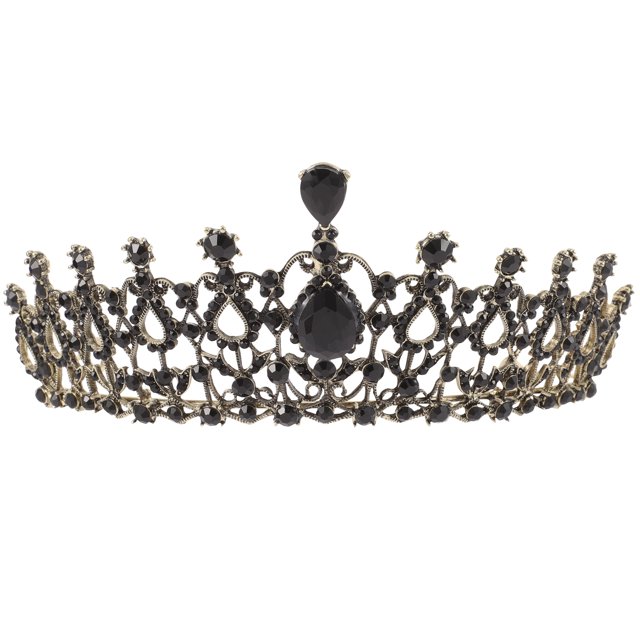 EeaseMX 1 corona de novia de estilo barroco, elegante corona de diamantes de imitación, accesorio para vestido de novia.