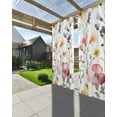 thumbnail image 3 of nqOlkjepod Outdoor Curtains for Patio Waterproof, Flower Spring Outdoor Privacy Panels Grommet, Watercolor Retro Country Farm Leaf Plant Blackout Outside Curtains for Porch/Cabana 54"x108", 1 Panel, 3 of 8