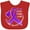 Red, variant on Inktastic Love, Care, Cure Cystic Fibrosis Awareness Purple Ribbon Boys or Girls Baby Bib