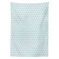 thumbnail image 2 of Crazy Art Tablecloth, Triangular Illustrated with Polka Dots and Circles in Pastel Tones, Rectangle Satin Table Cover Accent for Dining Room and Kitchen, 60" X 90", Pale Blue White, by Ambesonne, 2 of 2