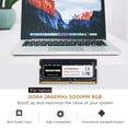 thumbnail image 3 of 【DDR4 RAM】 Gigastone Laptop RAM 16GB (2x8GB) DDR4 16GB DDR4-2666MHz PC4-21300 CL19 1.2V 260 Pin Unbuffered Non ECC SODIMM for Notebook Laptop Memory Module (Laptop ONLY), 3 of 7