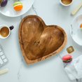 thumbnail image 3 of Mother'S Day Heart Shaped Tray Love Heart Wooden Charcuterie Board Wood Serving Platters Prayer Bowl for Dinner Dessert Candy Bread Display Holidays Party Decoration, 3 of 6