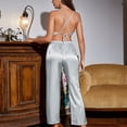 thumbnail image 6 of Sngxgn Pajamas Set for Women Soft Comfy Button up Sleepwear Plus Size Pj Lounge Sets Loungewear(Light Blue,XL), 6 of 6