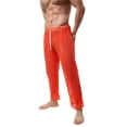 thumbnail image 5 of Cenuakty Men's Mesh Fishnet Pants Solid Color See Through Stretchy Muscle Trousers Drawstring Stretchy Sleep Lounge Bottoms, 5 of 8