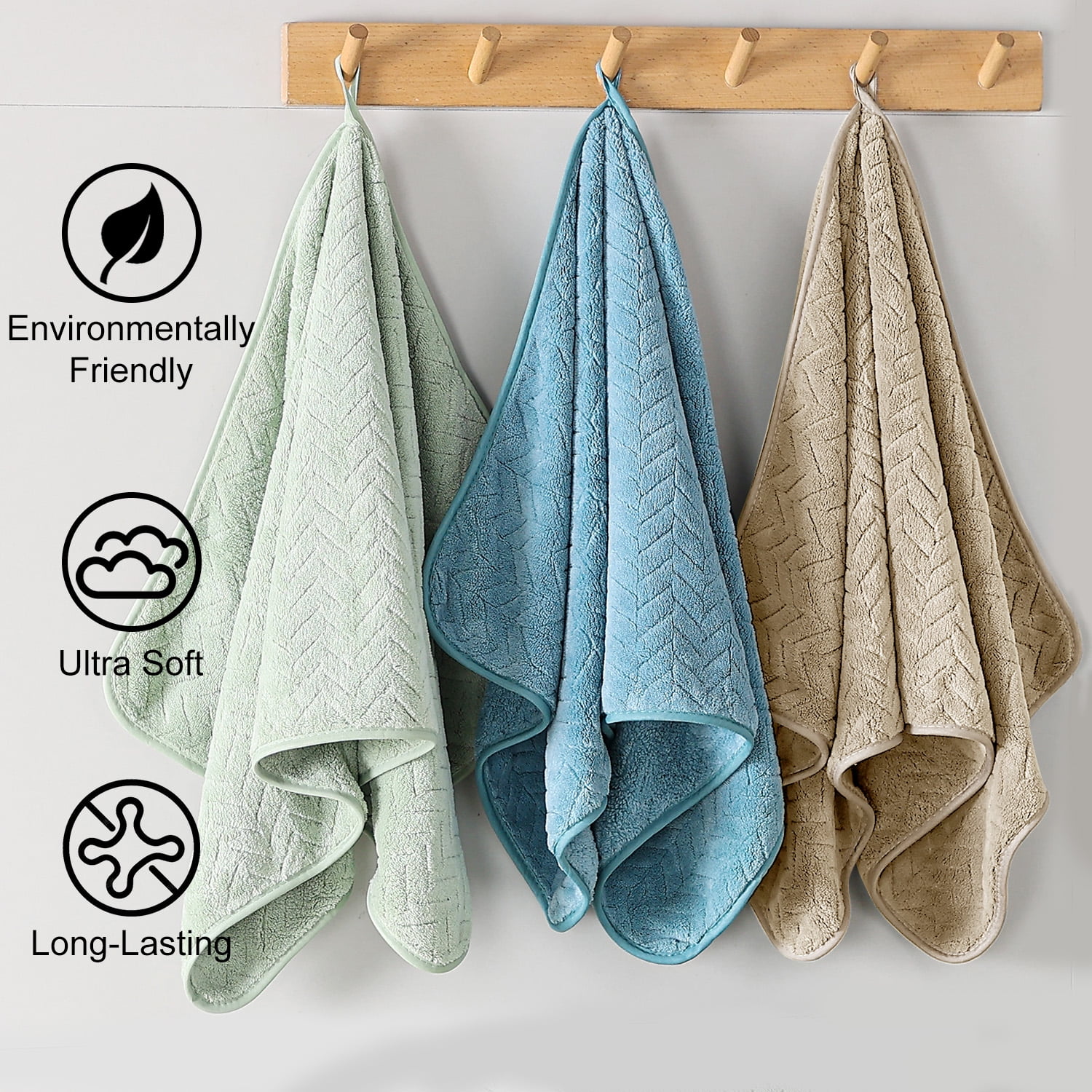 Beartech 4 Pack Microfiber Bath Towels Set - 2 Bath sheet,Soft Family Towel, Highly Absorbent, Quick Dry & Less Lint Shower towel for Bathroom, Hotel-Camel