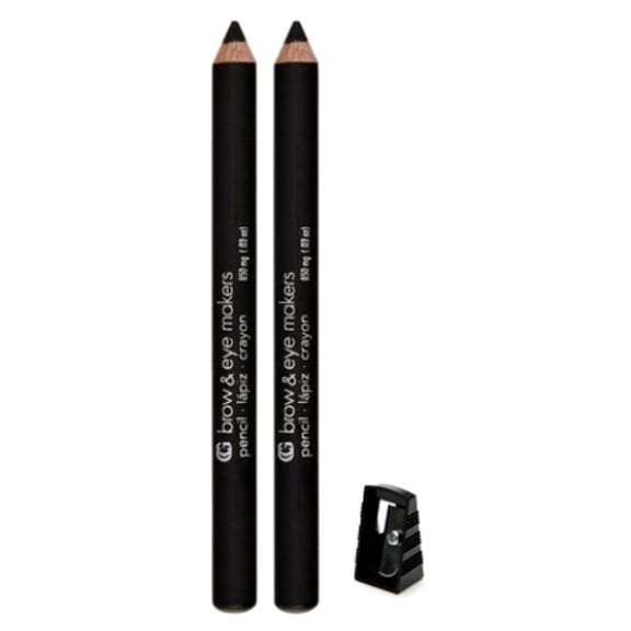 CoverGirl Brow & Eye Makers Brow Shaper & Eyeliner, Midnight Black 500, .06 oz (Pack of 6)