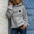 thumbnail image 2 of Fesfesfes Women Hooded Winter Fall Hoodie Long Sleeve Letter Print Sweatshirt Pullover Top Plus Size $10, 2 of 9