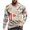 Beige, variant on ICHUANYI Men's Casual Fashion T Shirt Round Neck Colorblock Long Sleeve Pullovers Fall Winter Cloth