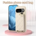 thumbnail image 2 of ELEHOLD Case for Google Pixel 9 / 9 Pro,Detachable Lanyard Crossbody Leather Wallet Case with Ring Holder & Mirror,White, 2 of 9