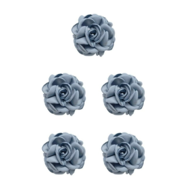 Decodeary Wide Application Flower Corsage Brooch For Delicate And Intricate Embellishments misty blue 5Set