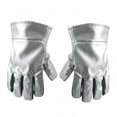 thumbnail image 2 of Guantes de soldadura resistentes al , manoplas de soldador, guantes de trabajo de alta temperatura, de aluminio para jardinería, ollas y hornos., 2 of 8