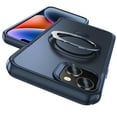 thumbnail image 2 of for iPhone 15 Case Magnetic with Ring Stand, Compatible with Magsafe, Full Body Protective Cover Slim Shockproof Kickstand Hybrid Matte Phone Case for iPhone 15, Darkblue, 2 of 7