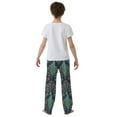 thumbnail image 5 of FORMRS Kids Pajama Pants with Pockets Size 6-8Y Boys Lounge Sleep Bottoms, Navy Blue Peacock Pattern, 5 of 8